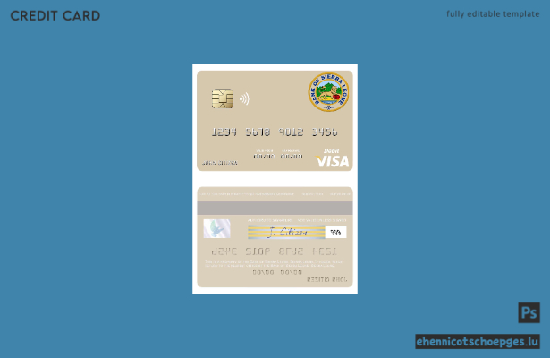 Beispielvorschau der Visa-Debitkarte der Bank von Sierra Leone